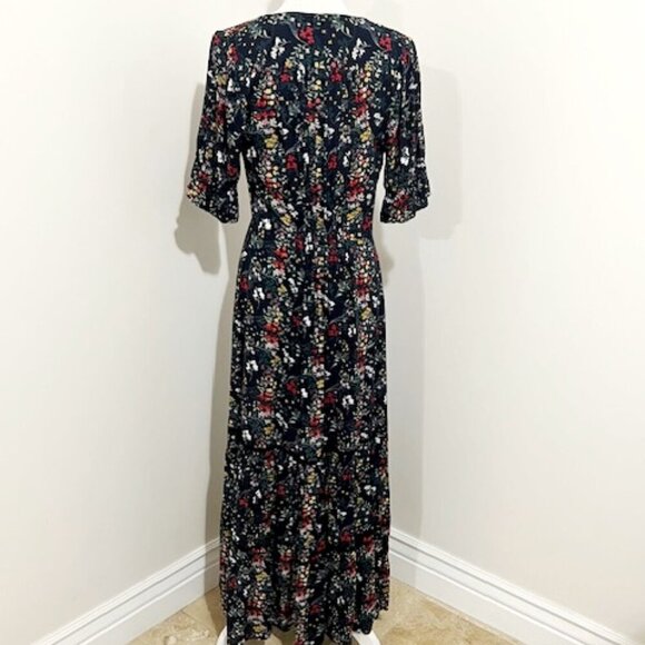 Walker & Wade Alana Maxi Dress in Black Floral Boho Retro Resortwear Travel Sm - Picture 6 of 9